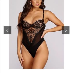 Black lace bodysuit